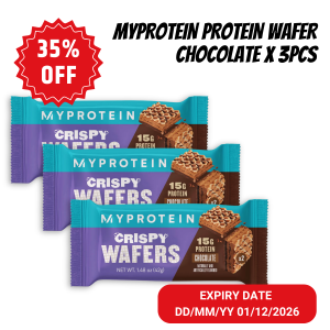 Myprotein Protein Crispy Wafers 2-10 packs | Myprotein Bar | Muscle Builder | 15g Protein per pack