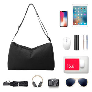 Casual Nylon Slouchy Sling Hobo Bag with Adjustable Strap Shoulder Bag Solid Color Crossbody Bags for Women Work Travel