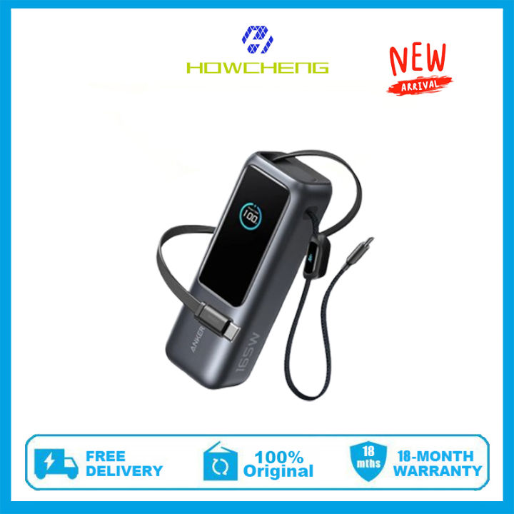 Anker Zolo Power Bank 25000mAh 165W with Retractable and Built-In