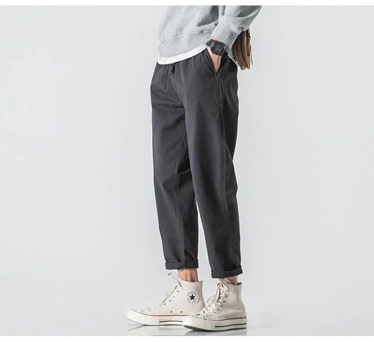 Men Pants with Back Pocket Korean Ankle Pants Fashion Long Pants - Main Image