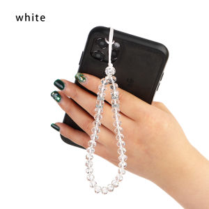 PICKIT  Colorful Artificial Crystal Phone Chain Cell Phone Case Hanging Cord Phone Hang Rope Mobile Phone Strap Lanyard