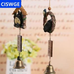 [COD] CISWGE AUTOPARTS Phim hoạt hình Totoro Chuông gió quà tặng trang trí trang trí nhà gió Spinner trang trí nhà