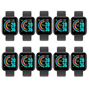 [10Pcs Grosir] Jam Tangan Pintar Y68 Jam Tangan Pintar Pria Wanita Pelacak Kebugaran Jam Y56 Tangan Monitor Denyut Jantung Olahraga Pro untuk IOS Android