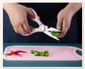 Philippines Top1 6pcs Kitchen Knife Set Corrugated Colorful Stainless Steel Chef Knife Bread Knife Cleaver Scissors Kitchen Bar. 