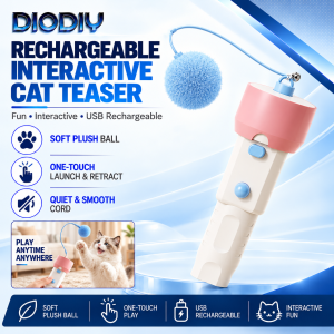 Interactive Cat Toy Wand for Indoor Fun and Bonding Time with Playful Cats