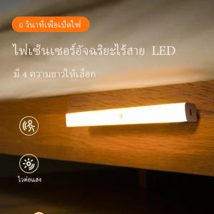 ไฟเซ็นเซอร์ LED ไฟกลางคืนชาร์จ USB ไฟเซนเซอร์อัตโนมัติ โคมไฟเหนี่ยวนำร่างกายมนุษย์ โคมไฟติดผนังห้องนอน ไฟทางเด