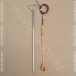 Cây cắm inox + dây xích chân gà rừng chống xoắn