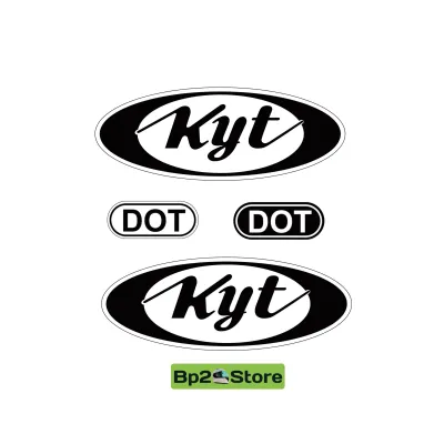 Stiker Print Cut Helm KYT / Cutting Stiker Helm KYT Satu Set Plus Stiker DOT