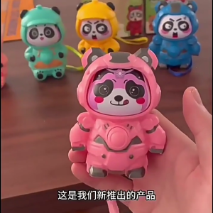 Khuôn mặt thay đổi Panda Keychain Charming Panda Keychain với khuôn mặt sáng tạo thay đổi thiết kế cho mặc hàng ngày