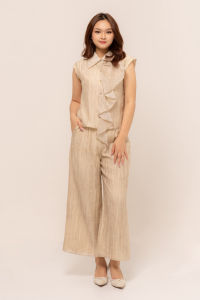 RIMINI - One Set Wanita Frill Tanpa Lengan Size XS-XL - Clarencie Set CC31565-CC31143