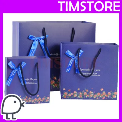 (STO55) Paper Bag Shopping Bag Gift Bag Retail Bag Colour Kraft Paper Bag Wedding Birthday Bag