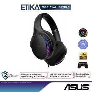 Asus ROG Fusion II 300 | RGB Gaming Headset with high resolution ESS 9280 Quad DAC deep bass and immersive 7.1 surround sound