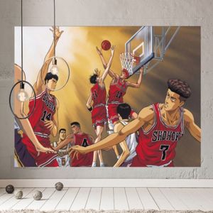 【Top-rated】 Net red anime slam dunk master background cloth hanging cloth tapestry animation surrounding dormitory decoration layout background cloth wall cloth what you see is what you get