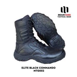 Sepatu PDL Kulit TNI POLRI Elite Black / Blackhawk Mountang Tactical Gear MTG002