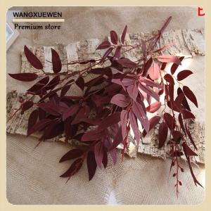 [COD] artificial leaves bouquet willow wedding backdrop faux foliage home decor