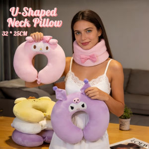 U-Shaped Neck Pillow Sanrio Kuromi Cartoon Travel Nap Pillow Cervical Soft Neck Pillow for Office