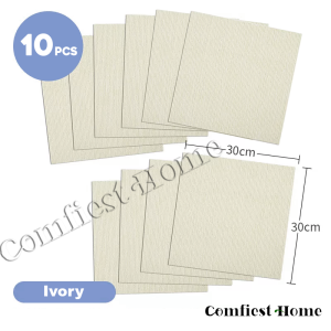 [SG Stock]10pcs Self-adhesive Carpet Tile *Peel And Stick* Spliced Floor Mat Anti-slip Dog Cat Pet Carpet Rug Office