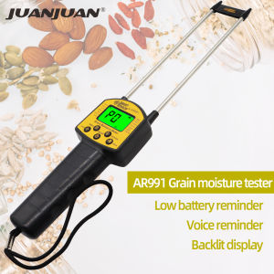 AR991 Máy Đo Độ Ẩm Kỹ Thuật Số Cảm Biến Thông Minh Mới Cho Hạt Ngô Lúa Mì Gạo Đậu Phộng Máy Đo Độ Ẩm Độ Ẩm
