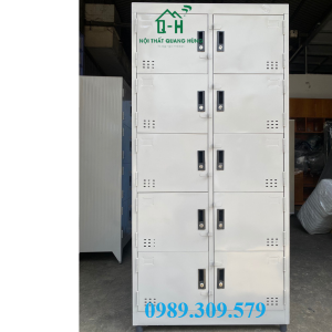 TỦ SẮT LOCKER 10 CỬA TĨNH ĐIỆN MÀU XÁM CAO CẤP