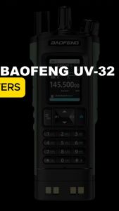 BAOFENG UV-32 10W Walkie Talkie Handset Radio GPS Chirp & App Programmable Long Range Two Way Radio UHF VHF AM FM Multi-Band 2.0" Large Display 1000CHs Type-C Charging