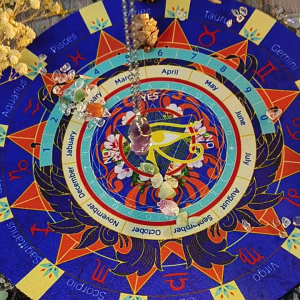 Vòng con lắc tấm bảng cảm xạ con lắc cho tinh thần hướng dẫn độ bền cao su Chiêm Tinh bói toán công cụ