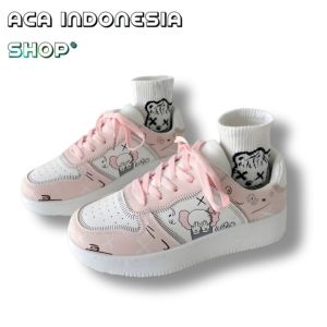 ACA Sepatu Kets Sneakers Kawai Anime Fashion Kasual Anak Perempuan dan Wanita Dewasa Trendy Low Top Elegan