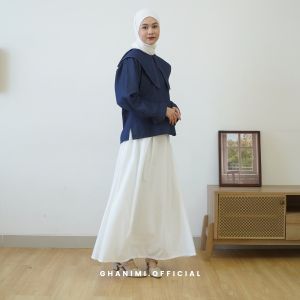 Ghanimi - Alice Skirt / Rok Rempel Polos / Rok Kondangan Kekinian / Rok Korean Style Daily