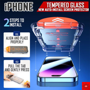 [NEW] Auto-Install iPhone Tempered Glass 9H Screen Protector iPhone 14 13 12 Pro Max 14 Plus