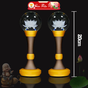 Đèn Pha Lê Cầu Hợp Kim Cao Cấp CHÂN THIỆN MỸ Để Bàn Thờ Phật Ban Thờ Gia Tiên
