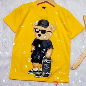 Kaos Teddy Bear Anak Laki-Laki & Perempuan Cotton 30s Warna Kuning
