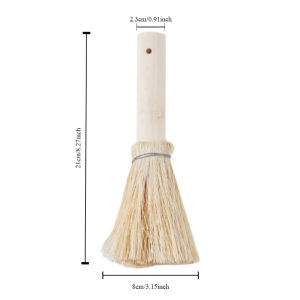 Premium Coconut Fiber Kitchen Brush with Long Handle Ideal for Scrubbing Pots and Pans