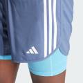 adidas Running Own The Run 3-Stripes 2-in-1 Shorts Men Blue IK4980. 