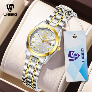 LIEBIG Watch Women Original 2022 Sale Pawnable Water Proof Elegant Stainless Steel Luminous Display Gold Watch L1020