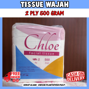 Tissue Wajah Chloe tisu promo 500 gram tissue murah / tisu 500 gr / 1/2kg tisu murah / tissue muka / tissue hemat / harga ekonomis / tissu  lembut / kualitas nice baik untuk make up dan kecantikan