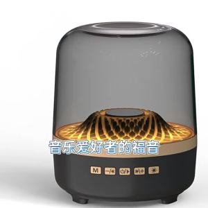 Hot Sale Black Gold RGB Portable Dual Battery Life Bluetooth Speaker Glass Crystal Sound System [ Free Shipping ]