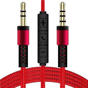 Cáp thay thế Đực Với đực 3.5mm trong dòng mic và điều khiển bằng giọng nói cho tai nghe thính giác Điện thoại loa xe hơi hệ thống