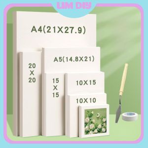 Set 10/20 tờ giấy vẽ gouache màu nước sáp dầu phấn tiên chì màu... 200gsm LIM DIY