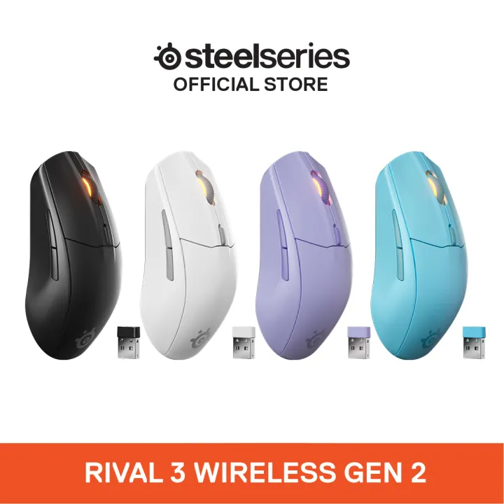 SteelSeries Rival 3 Wireless Gen 2 TrueMove Air Optical Sensor 2.4GHz + Bluetooth Gaming Mouse