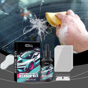 【Ready Stock】 RayHong Windshield Crack Repair Kit 30ml – Car Glass Repair Liquid for Chips & Cracks UV Resin Filler for Windshield Restoration DIY Auto Glass Care Tool