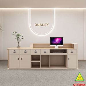 Quầy tiếp tân thu ngân tính tiền QTT604 ( Không gồm logo và đèn ) - NỘI THẤT LẮP RÁP VIENDONGADV