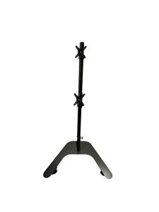 SGstock 21-47 inch Dual monitor small TV stand with wheels monitor mount touchscreen mobile cart