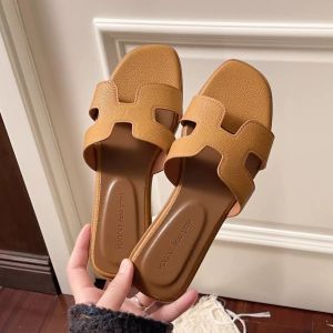 Free Shipping WomenS Sandals Beach-Style Korean Design New Summer Collection Versatile Slip-On Sandals For Outdoor Wear With A Wedge Heel