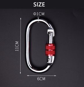 Carabiner Oval 25KN Screw lock Carabiner Gantungan Panjat Tebing