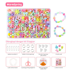 Ivorybaby Diy Gelang Manik-Manik Meronce Mainan Edukasi Kreatifitas Anak Meronce Gelang Kerajinan Anak