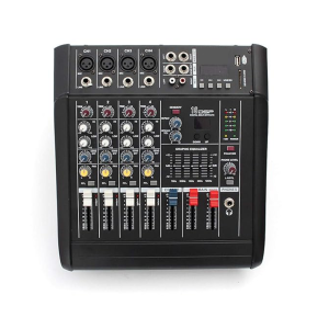 BOMGE 402D (Black) Audio Mixer Amplifier Soundboard Console System Mixing Console for DJ Mixer Recording