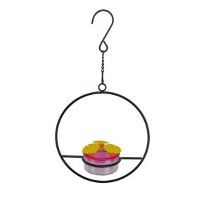 ER52858 Plastic Hummingbird Feeder Transparent Metal Bird Feeder Feeding Container Durable Bird Water Bowl Courtyard