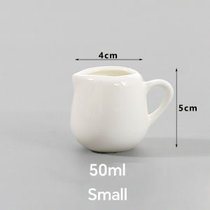50ml Mini Ceramic Coffee Latte Art Cup Milk Jug with Handle Steak Sauce Bowl Sugar Pot
