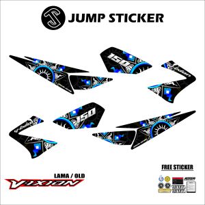 Stiker striping vixion old - lama grafis variasi 017
