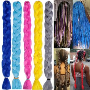 SDFSF Kanekalon Synthetic Afro Twist Braids Hair Extension False Braid Jumbo Braiding Crochet Braids