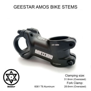 Geestar Amos Bike Stem Oversized Clamping 60mm 80mm 90mm 100mm 110mm 120mm -7 -17 +7 +17 31.8mm